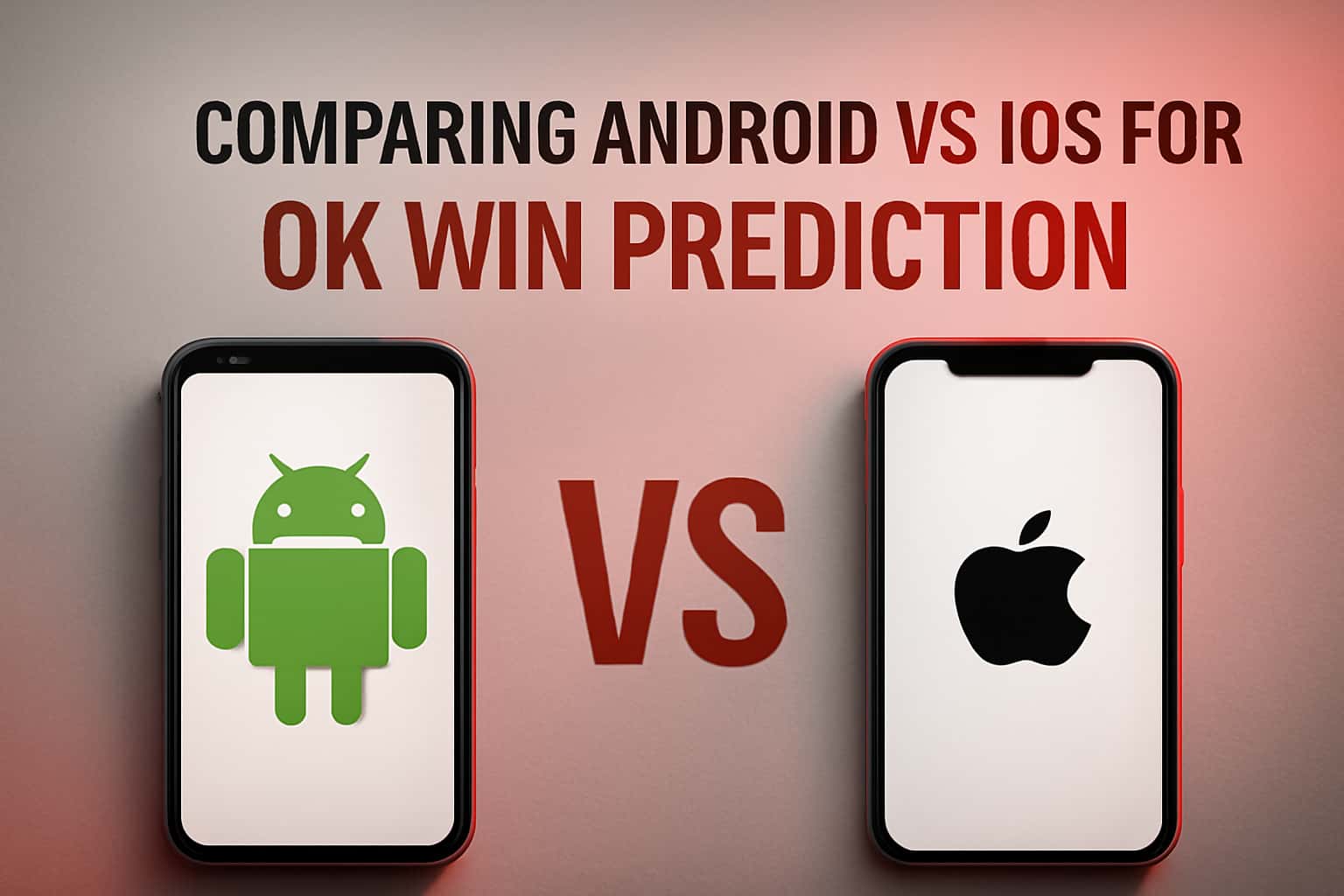 An informative graphic illustrating the comparison between Android and iOS for Ok Win Prediction.