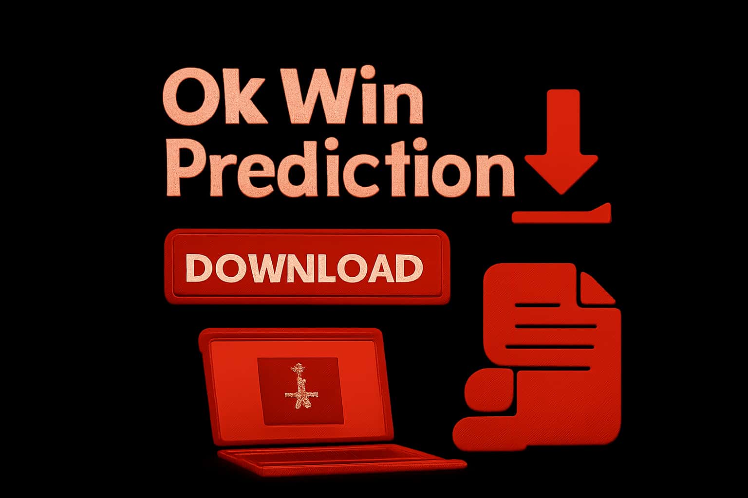Informational scene showcasing the Ok Win Prediction download process.