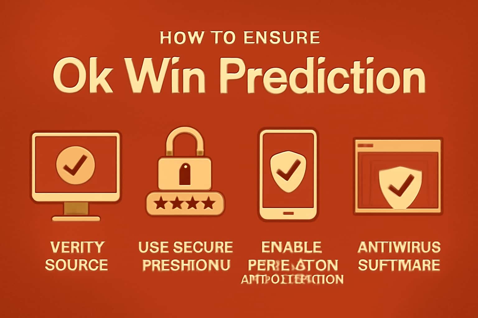 A neutral scene illustrating the safety guidelines for Ok Win Prediction, featuring the text 'Ok Win Prediction'.
