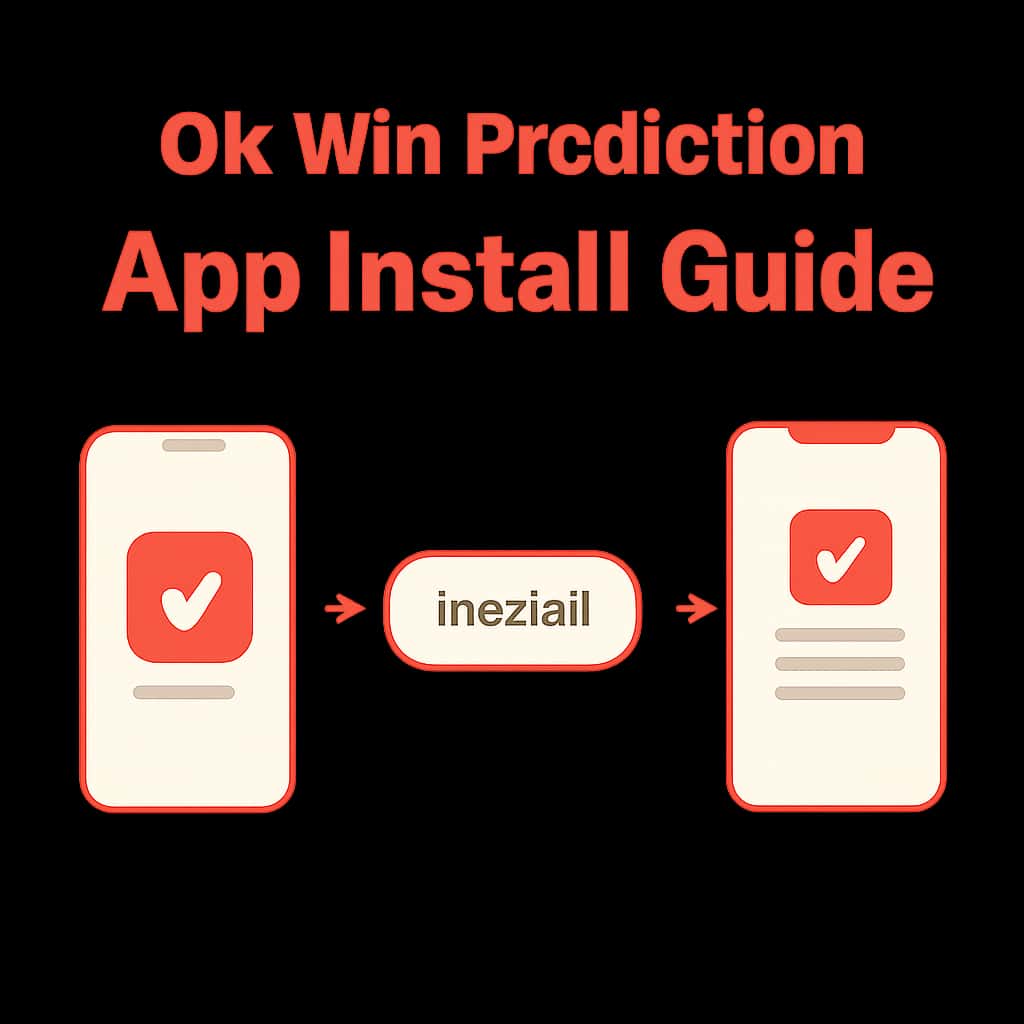 An illustration detailing the installation process for the Ok Win Prediction App.