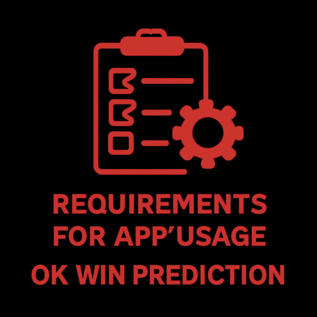 Icon depicting the requirements for Ok Win Prediction App usage.